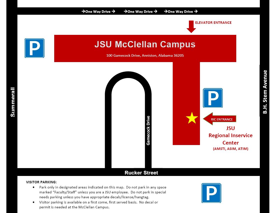 JSU RIC Parking Map